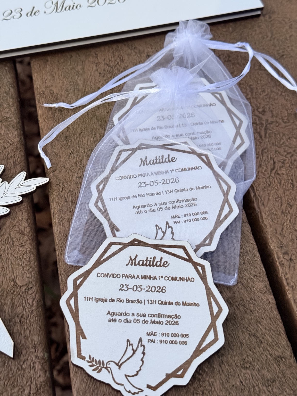 Convites personalizados para a Primeira Comunhão